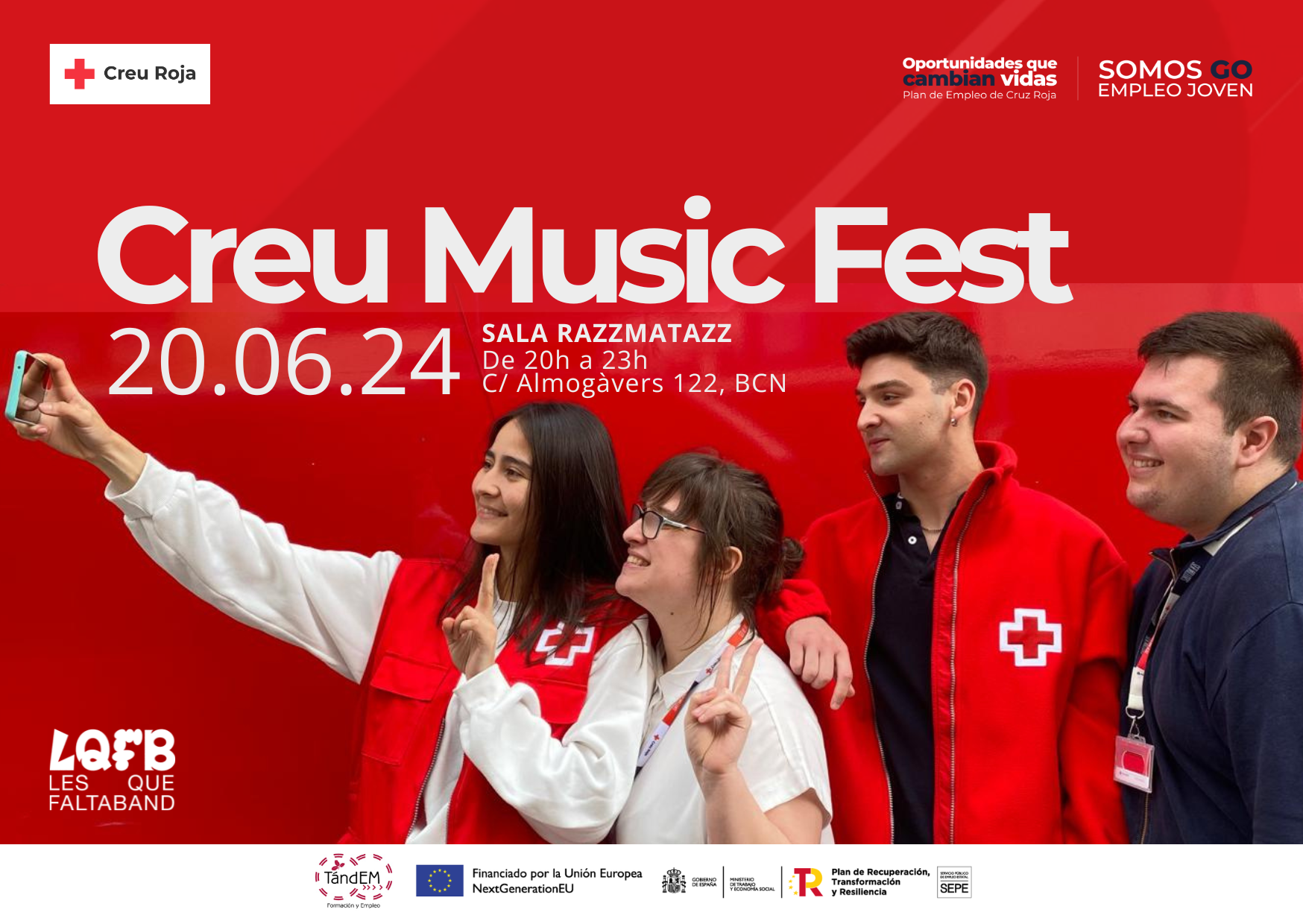 Creu Roja celebra la primera Creu Music Fest para promover la ocupación juvenil