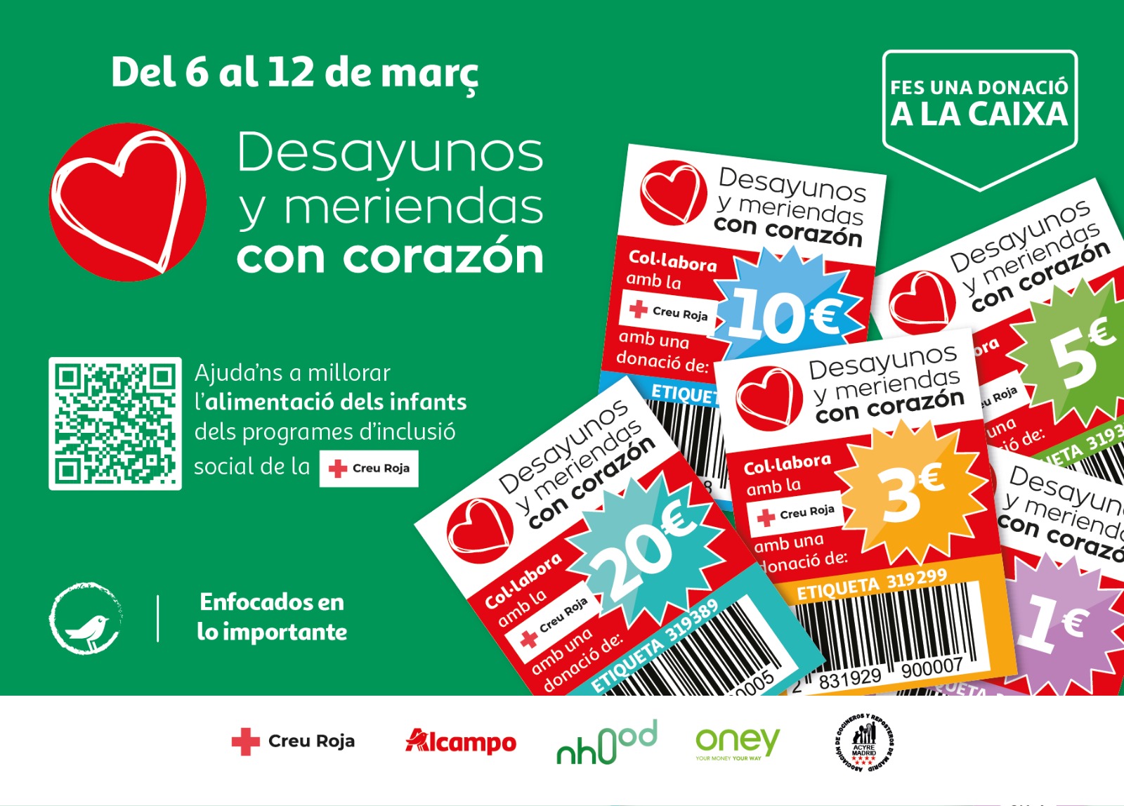 Vuelve “Desayunos y Meriendas #ConCorazón” para mejorar la alimentación la infancia en riesgo social