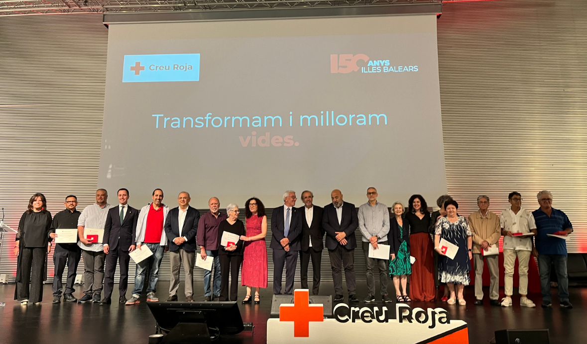 La Creu Roja celebra els 150 anys d’acció humanitària de l’entitat a les Illes Balears amb una gala de reconeixement