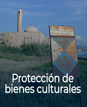 Kokic, Marco. Líbano, 2007. Sur del Líbano, Tiro. Signo distintivo de la UNESCO para la protección de bienes culturales. © CICR