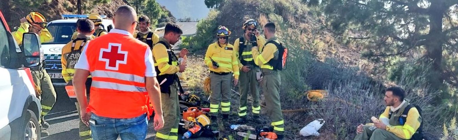 Cruz Roja se moviliza ante los incendios declarados en Canarias