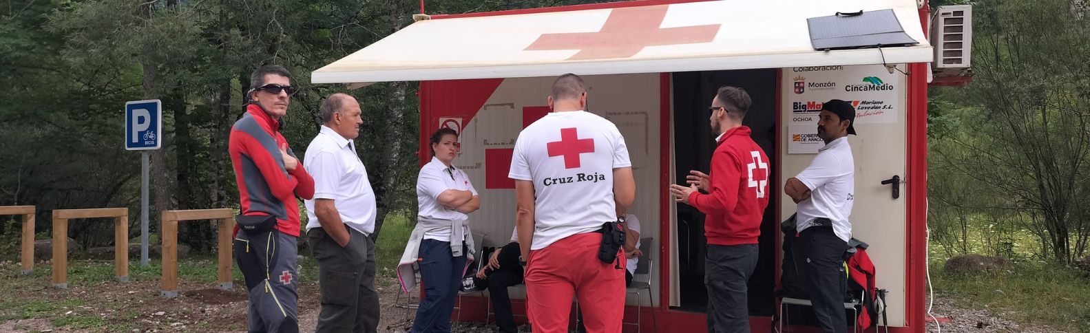 Cruz Roja refuerza su presencia en Ordesa para cuidar de las personas y del entorno natural durante el verano