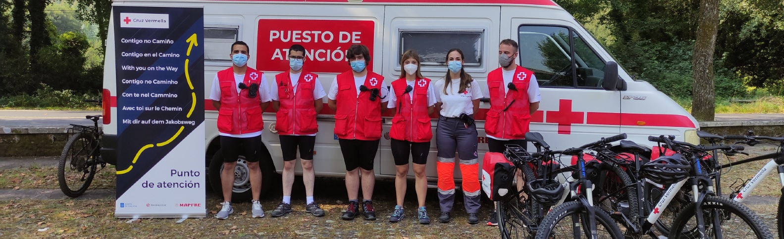 Recorrer el camino de Santiago en bicicleta: así es el dispositivo especial de Cruz Roja