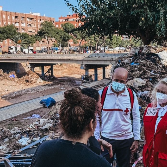 Cruz Roja Española está trabajando en un plan de respuesta a tres años ante los efectos de la DANA