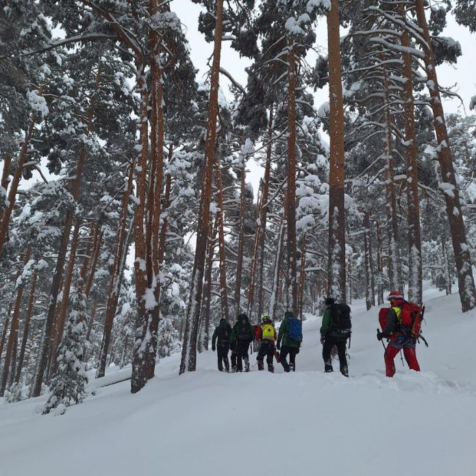 Un rescate fuera de pista en la sierra de Guadarrama