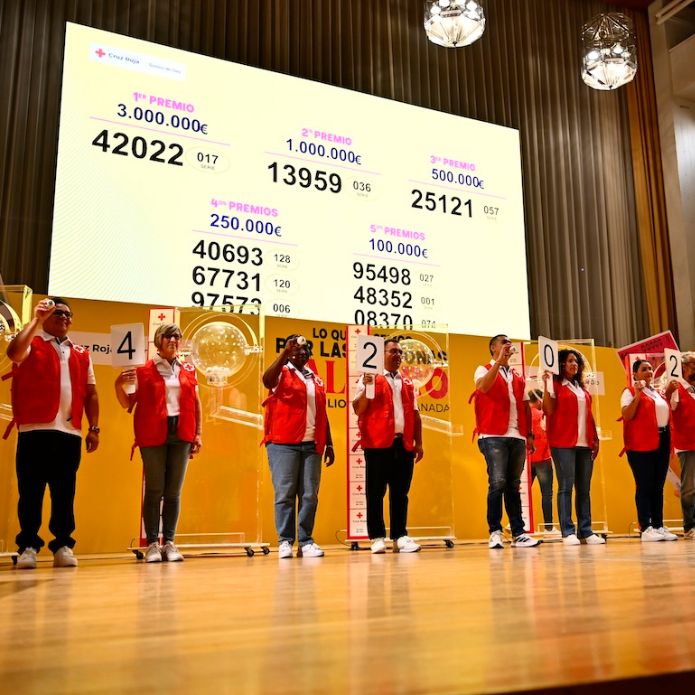 El nº 42.022 de la serie 017, distribuido en Lugo, primer premio del Sorteo de Oro de Cruz Roja 2026