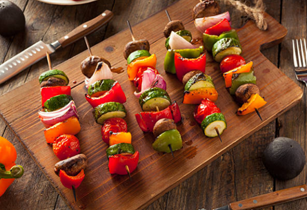 Brochetas de verduras
