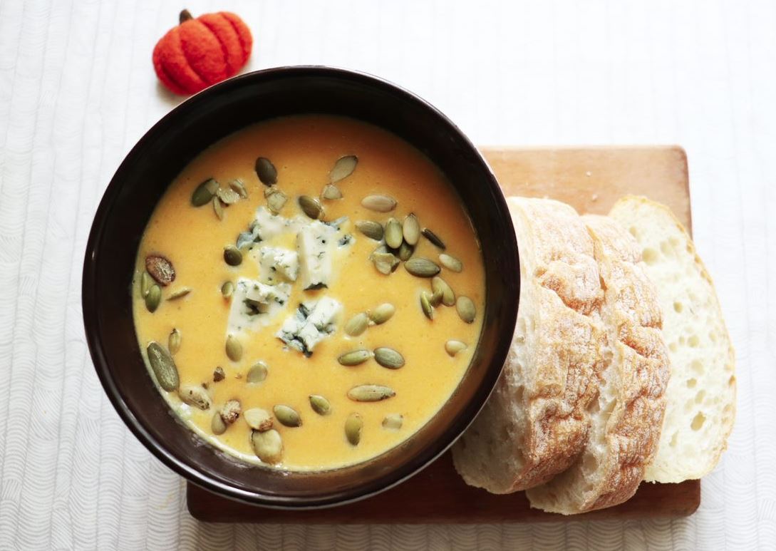 Crema de calabaza y naranja