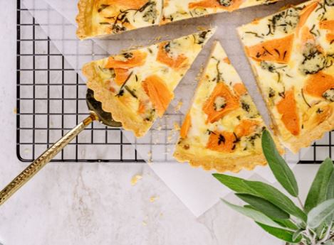 Quiche de calabaza y espinacas