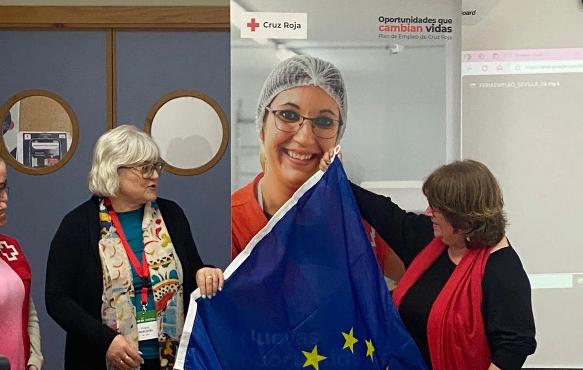 Visita del FSE+ a nuestros proyectos de empleo en Sevilla