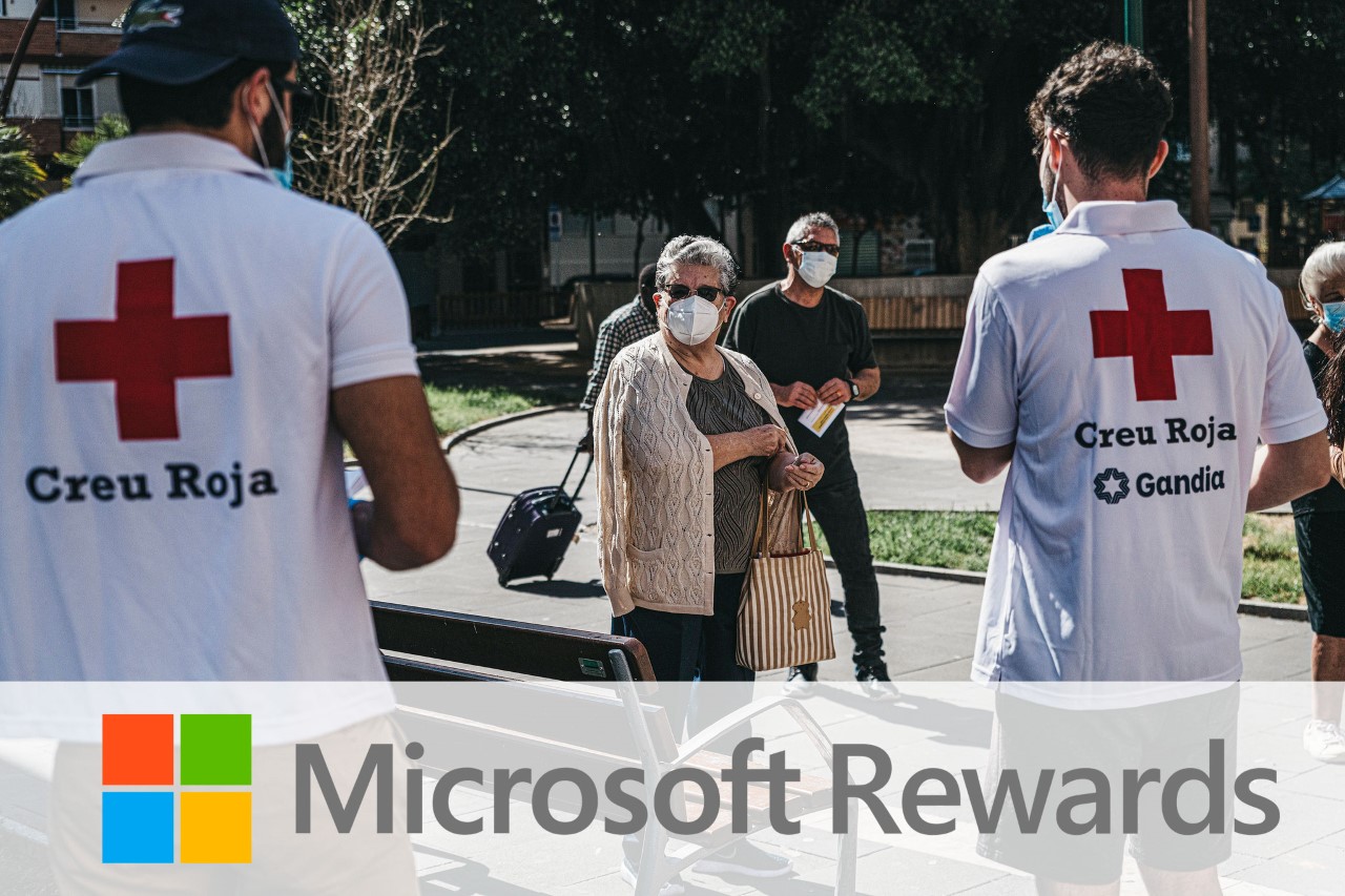Microsoft Rewards con Cruz Roja