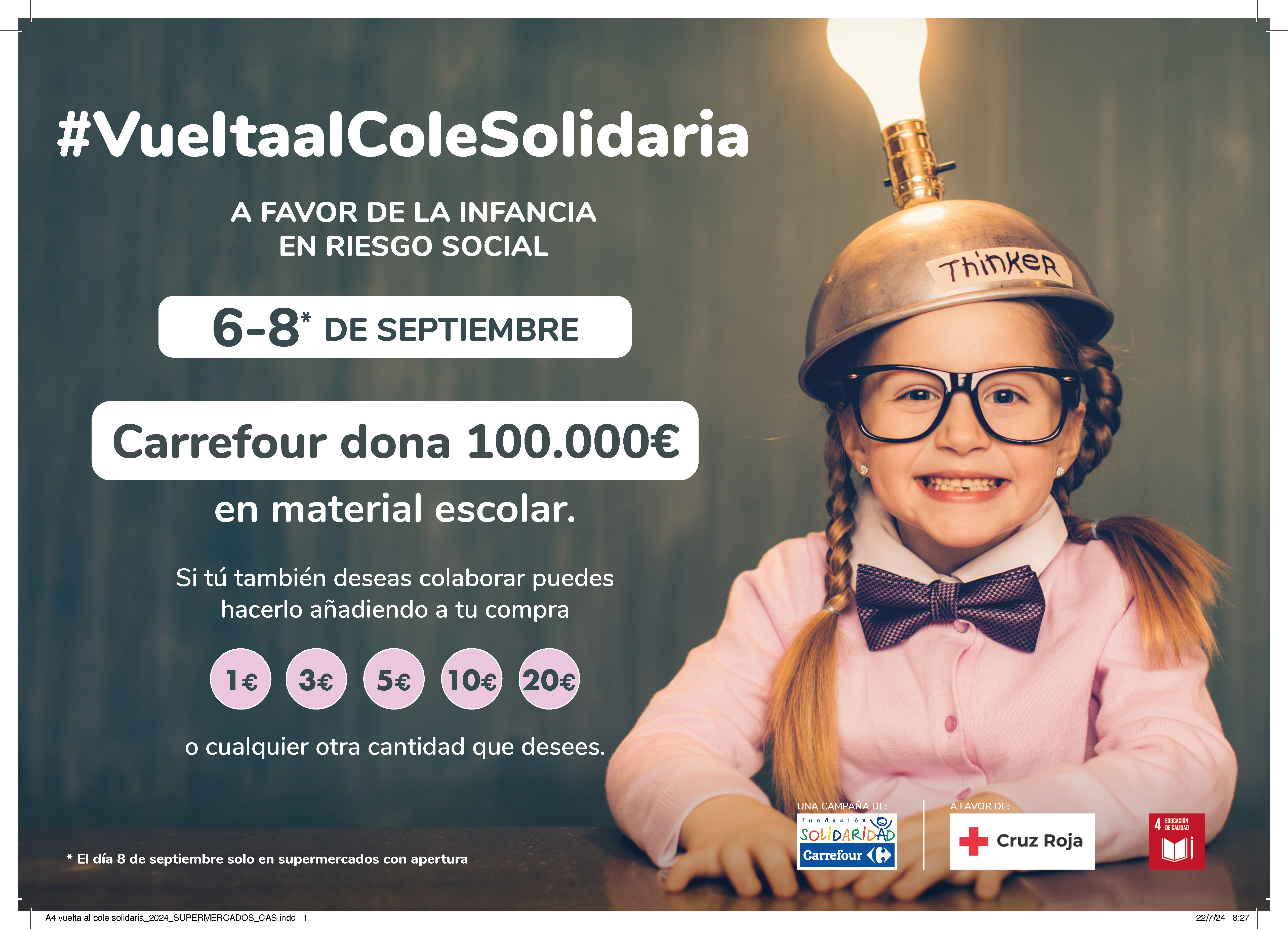 Fundación Solidaridad Carrefour y Cruz Roja promueven una nueva edición de la ‘Vuelta al Cole Solidaria’ a favor de la infancia en situación de vulnerabilidad social