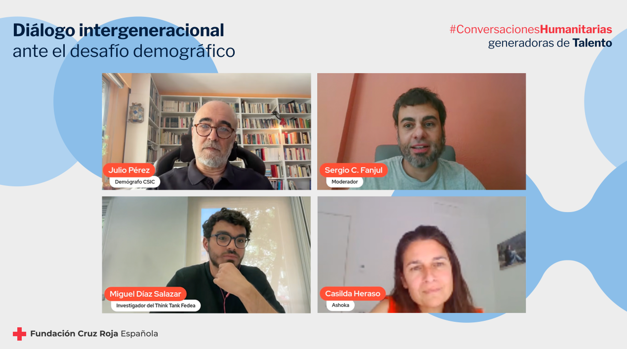 La Fundación Cruz Roja Española analiza el diálogo intergeneracional y el desafío demográfico en sus terceras #ConversacionesHumanitarias