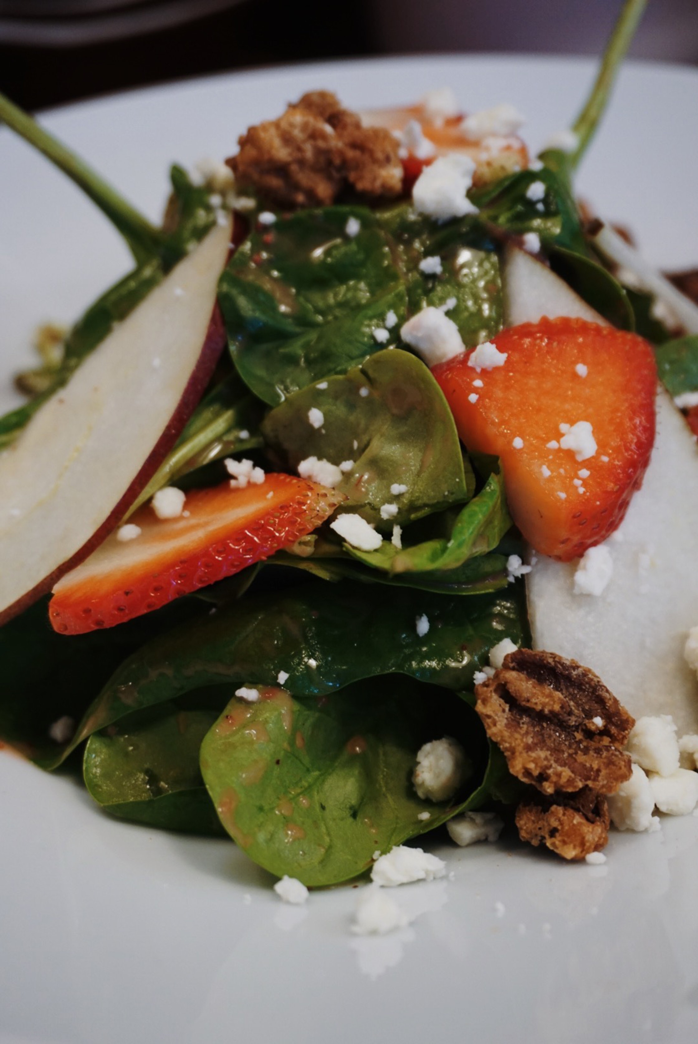 Ensalada de espinaca y frutas