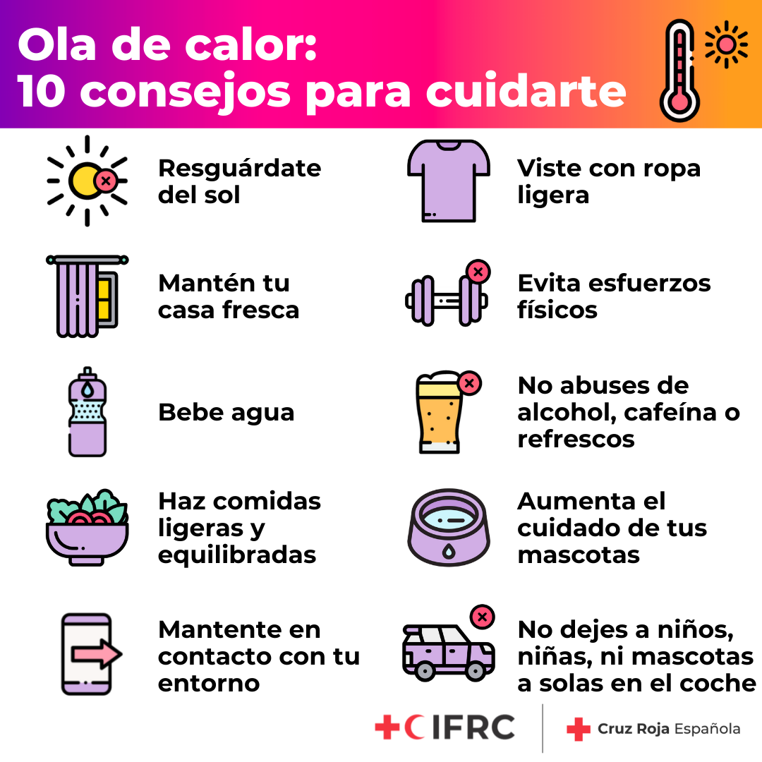 Hábitos saludables ante las olas de calor - Cruz Roja