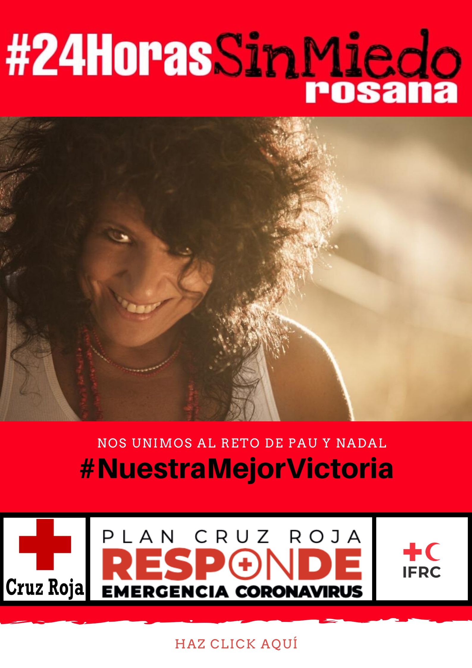 La cantante Rosana se une al plan Cruz Roja RESPONDE